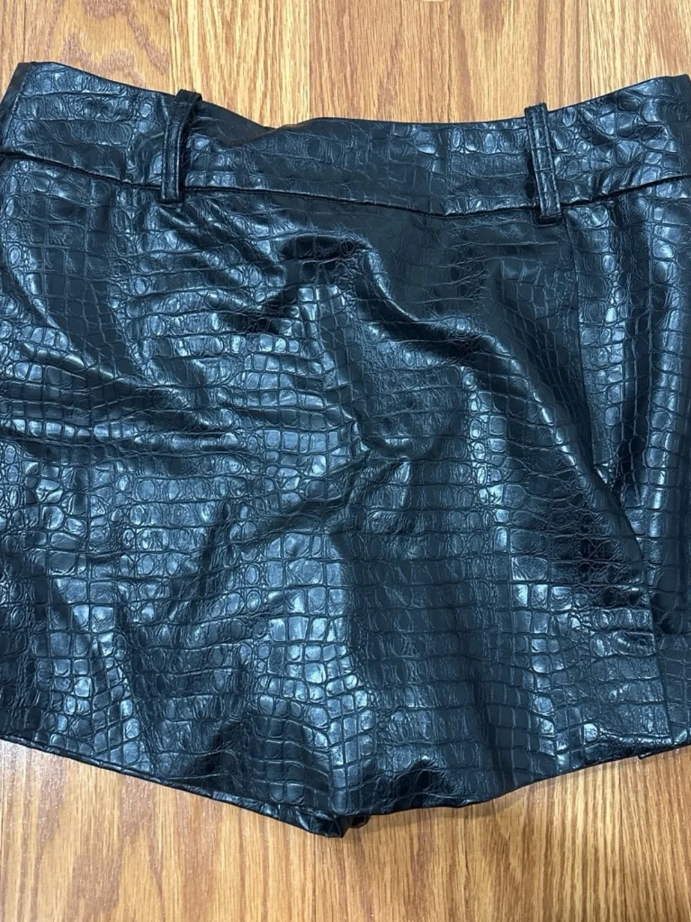 Black Faux leather Women’s Skort size medium